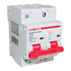 DISJUNTOR DIN BIPOLAR 100A(C) 26076 OUROLUX