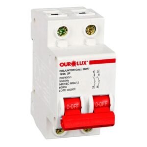 DISJUNTOR DIN BIPOLAR 125A(C) 26077 OUROLUX