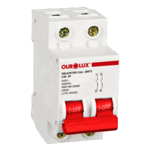 DISJUNTOR DIN BIPOLAR 50A(C) 26072 OUROLUX