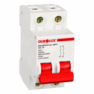 DISJUNTOR DIN BIPOLAR 63A(C) 26073 OUROLUX