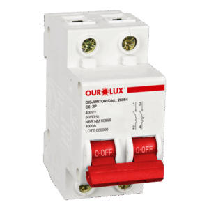 DISJUNTOR DIN BIPOLAR 6A(C) 26064 OUROLUX